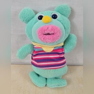 Vintage 2010 Fisher Price Mint Green Sing-A-Ma-Jig Plush Toy *WORKS*